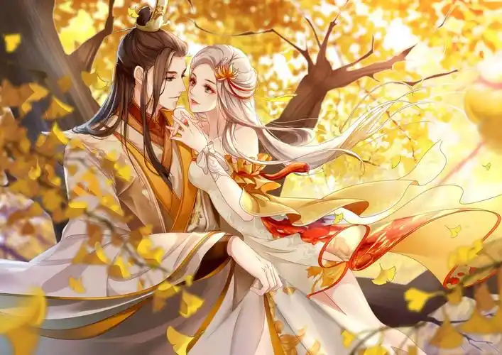 古风双人cg带背景 - 米画师