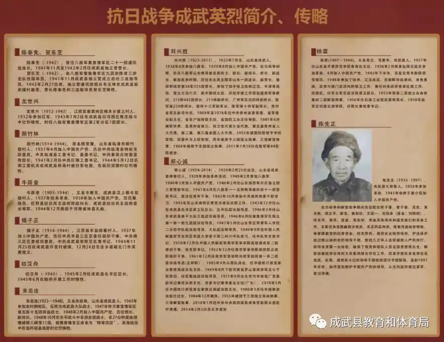 其中"烈士纪念碑"最为壮观,它是1948年成武县第三区人民为在解放战争