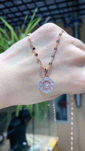 2020新款潮流纯银项链网红同款灵动动心吊坠项链