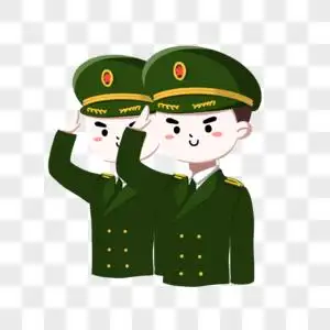 卡通陆军仪仗队图片素材