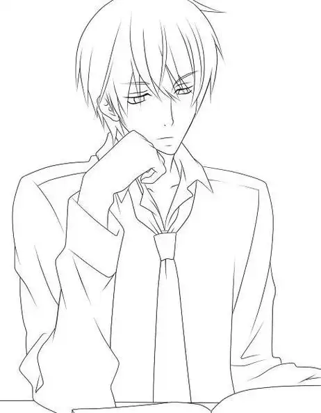 手绘 素描 线稿 466625 竖漫画简笔画人物男孩卡通男孩手绘线稿卡通