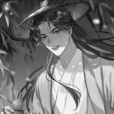 古风人物男生头像黑白帅气图片_男生动漫头像_头像屋