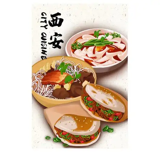 手绘美食之中华美食_赵小喵-站酷zcool