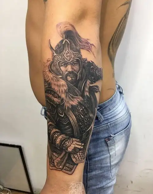 楚霸王纹身图片手臂新传统纹身图案