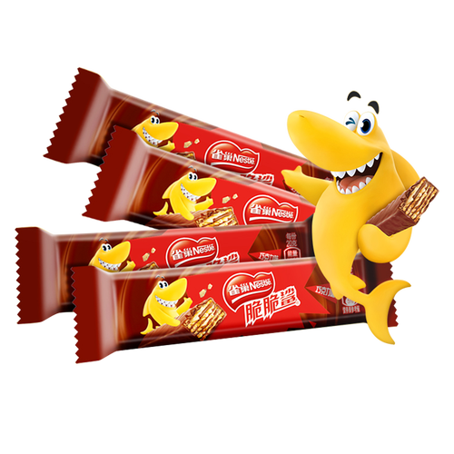 雀巢脆脆鲨威化饼干20g*10条代可可脂零食休闲食品b