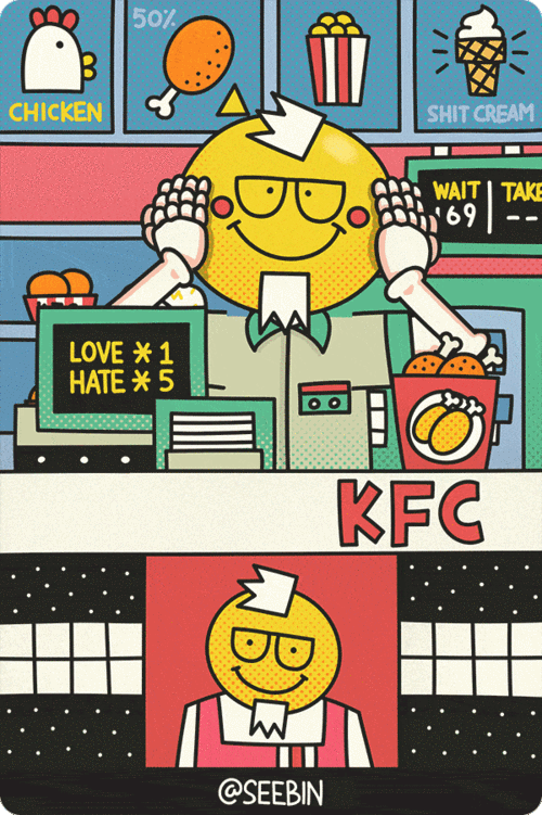 他做出最火的动态gif为插画赋予生命