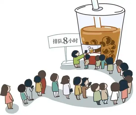 "排队八小时"的话题冲上热搜  图源:视觉中国"我有个朋友就为了帮女