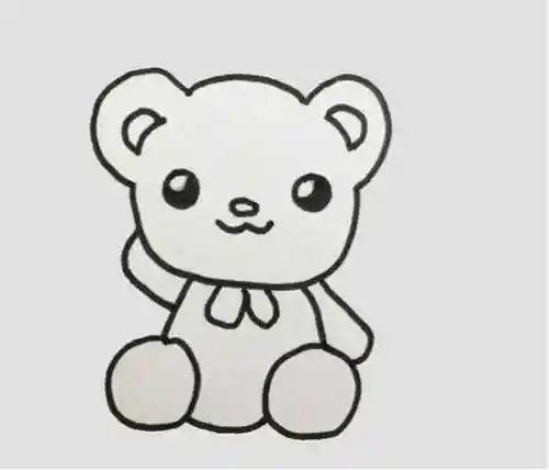小熊简笔画卡通可爱简单 小熊简笔画步骤图儿童