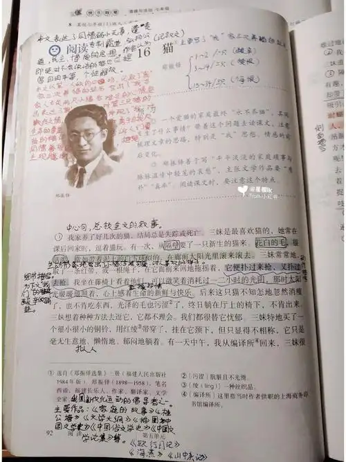 七上语文第16课笔记