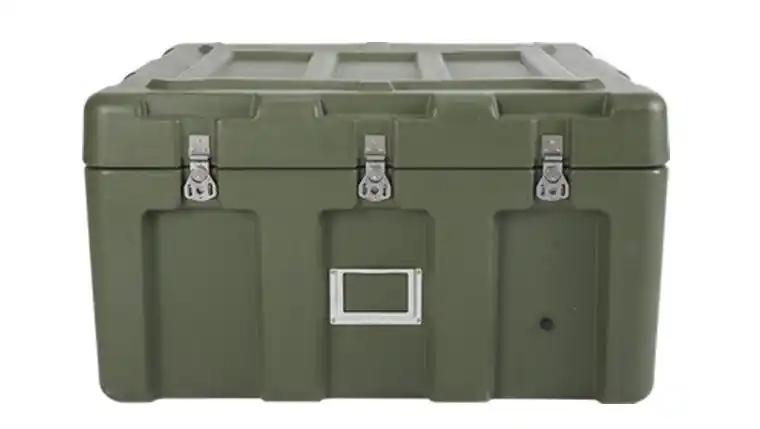 剑火796746战备物资箱滚塑pe军绿运输箱战备补给箱可空投防水防震