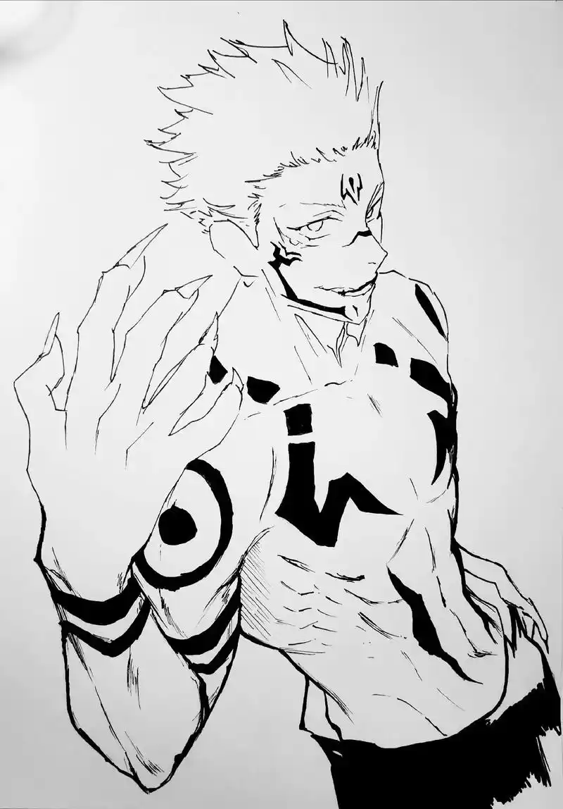 天上地下,唯我独尊#临摹 #咒术回战 #两面宿傩 #简笔画  - 抖音