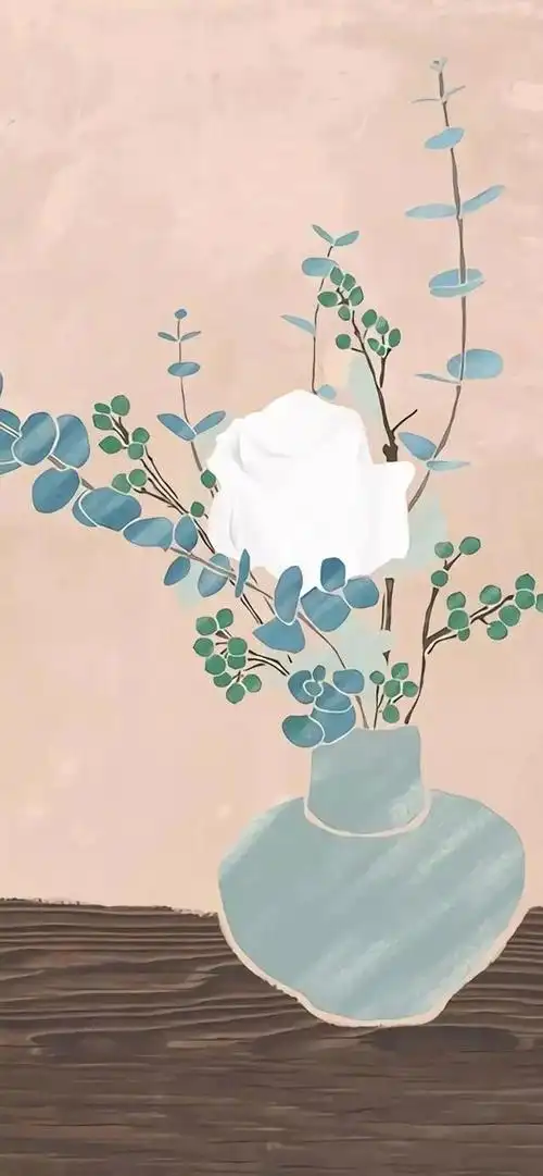 简约唯美花图,简约花图片大全(文艺花朵锁屏背景图)