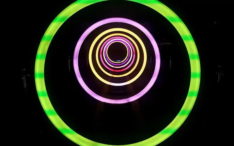 霓虹灯,圈子,黑色背景 1080x1920 iphone 8/7/6/6s plus 壁纸,图片