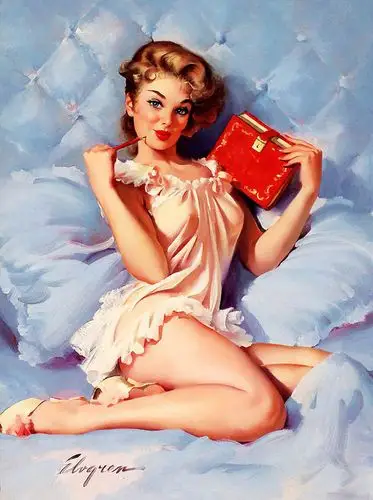 插画,绘画,图片,复古,怀旧,性感,色彩,gil elvgren