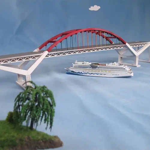 diy手工拼装拼图拱桥桥梁模型重庆菜园大桥科学实验