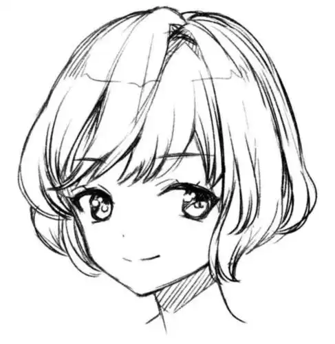 绘画技能干货动漫少女头发的基础画法一