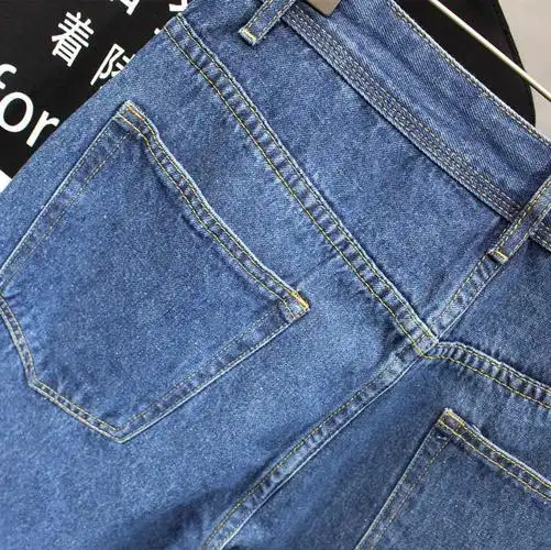 复古深蓝色九分哈伦牛仔裤男宽松萝卜裤型小脚老爹裤子九分裤男生蓝色