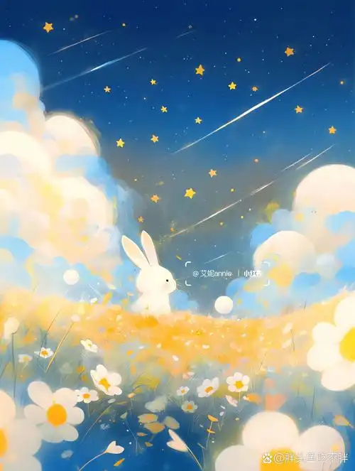 治愈系插画壁纸 点亮心灵的温柔星光