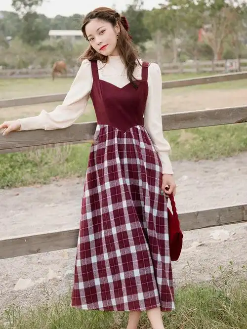 红红火火的格子裙来啦!简单的6种搭配方法,真的超美