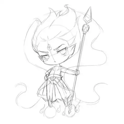 火尖枪简笔画哪吒火尖枪简笔画