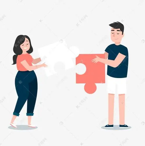 可爱男女拼图素材图片免费下载-千库网