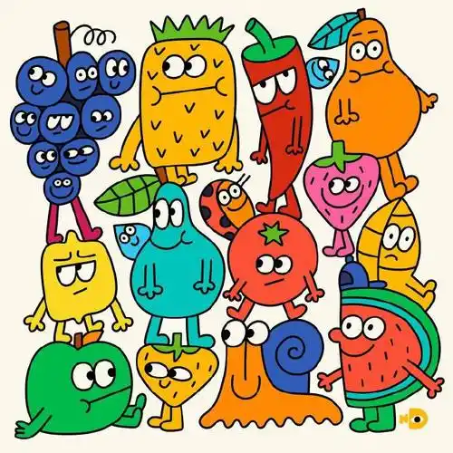 有趣的涂鸦,色彩鲜艳又充满乐趣丨by 插画家nina dzyvulska