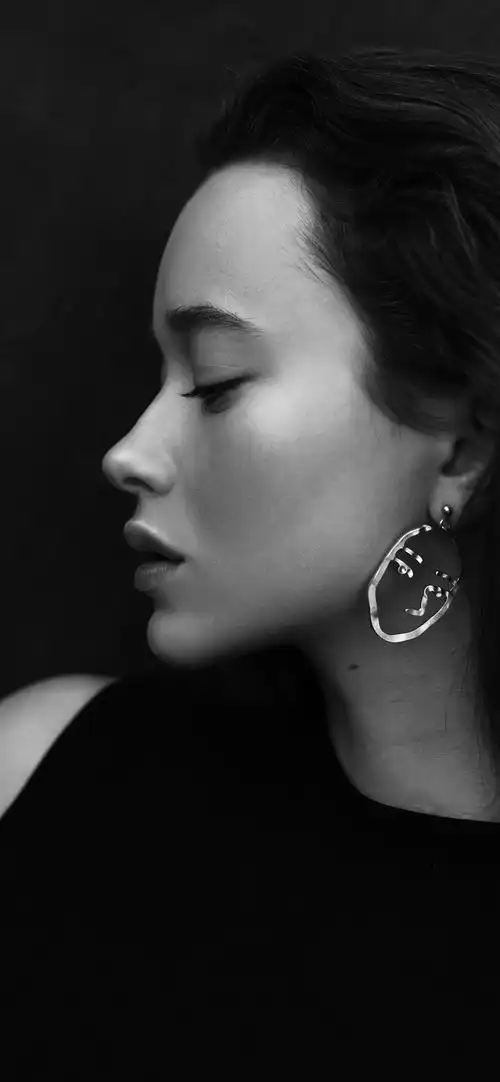 欧美美女黑白写真高清手机壁纸-美女-手机壁纸下载-美桌网