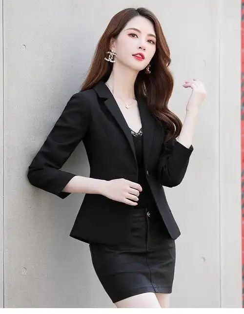 小西装女外套2020新款春秋韩版时尚气质休闲女士上衣长袖西服短款