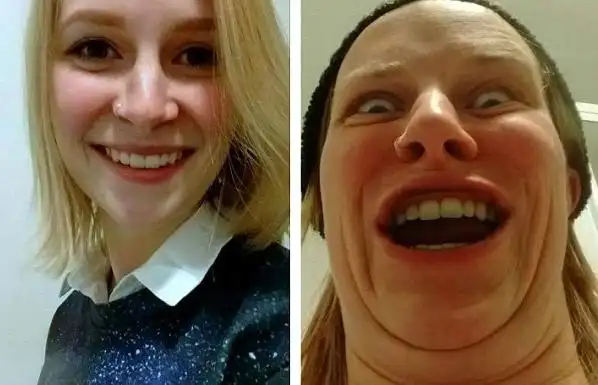 美女秒变"丑女" 网上掀"变丑"热潮( 02 / 16 )