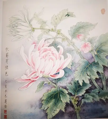 浅谈工笔菊花技法教程