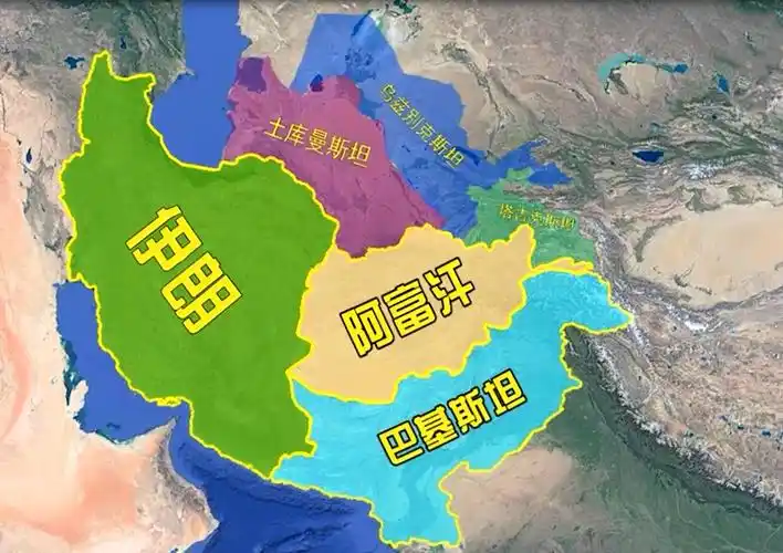 北邻土库曼斯坦,乌兹别克斯坦,塔吉克斯坦西街,伊朗南部和东部连