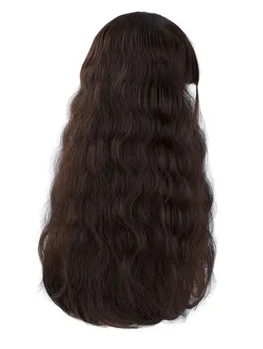 假发女长发水波纹长卷发自然整顶全头套式仿真化纤高温丝发套现货