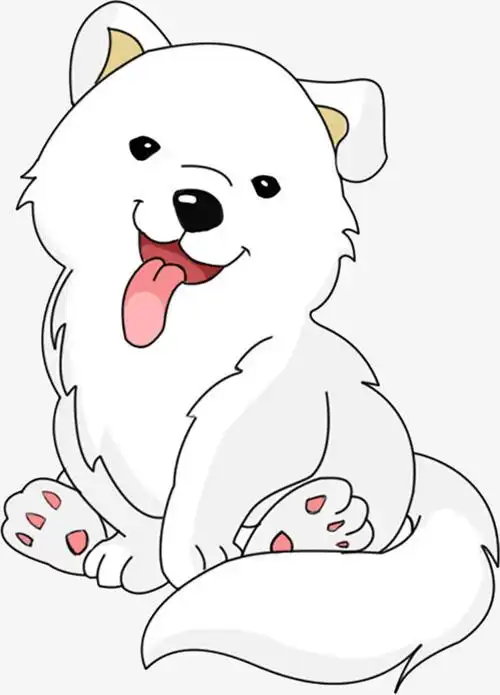 卡通手绘可爱的小狗