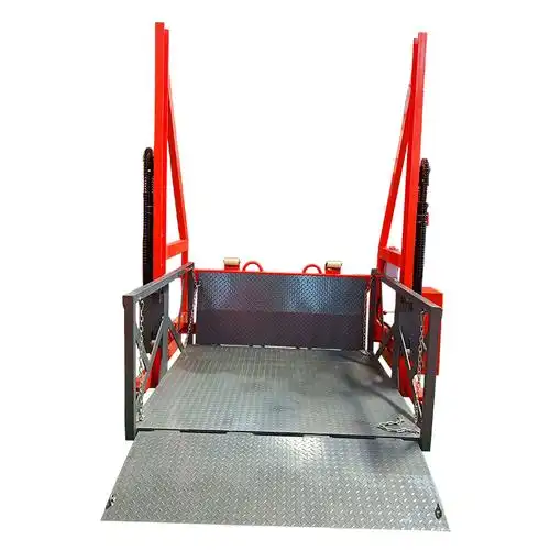 电动液压升降机2吨集装 卸升降平台移动式 箱卸货台装 移动装 车神器