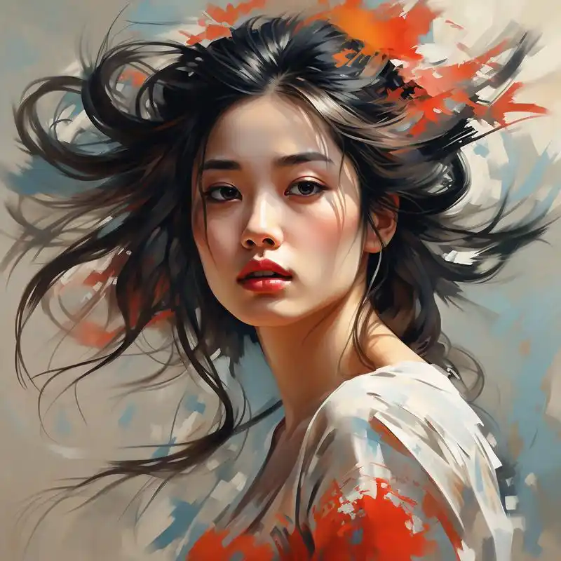 抽象艺术中的女性韵味🎨 探索抽象艺术中的女性形象,每一个线条