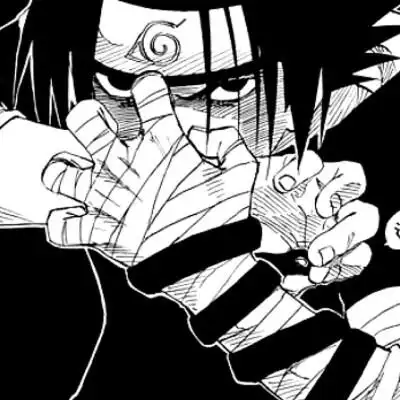 黑白头像火影头像佐助