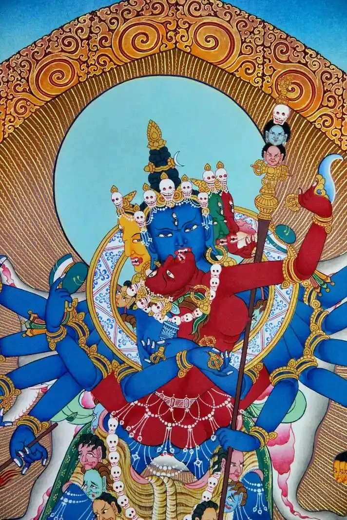 祈福纳祥瑞-藏传佛教五大金刚本尊 欢喜金刚#福运多多 #平安 - 抖音