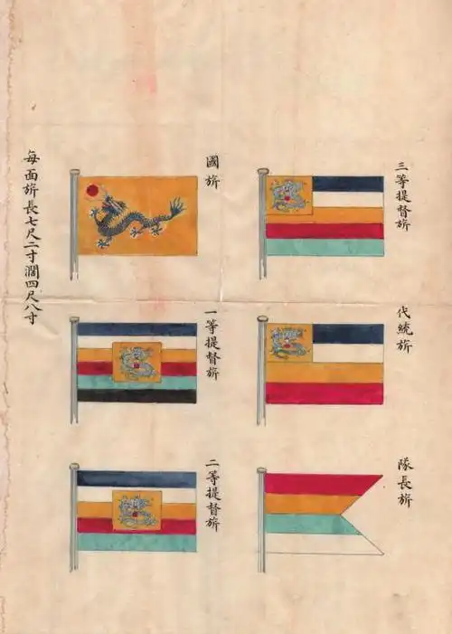 鸦片战争之前,古代中国之水师,并无近代海军旗帜的