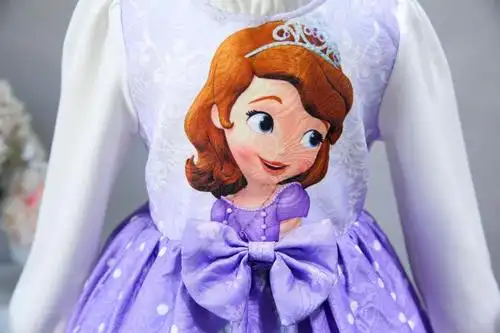 小公主苏菲亚公主裙女童春秋装儿童连衣裙索菲亚裙子紫色 冬款紫色