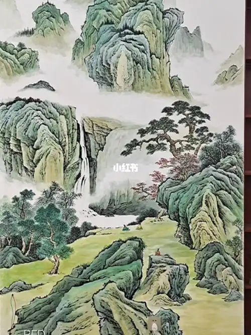丙烯墙绘山水
