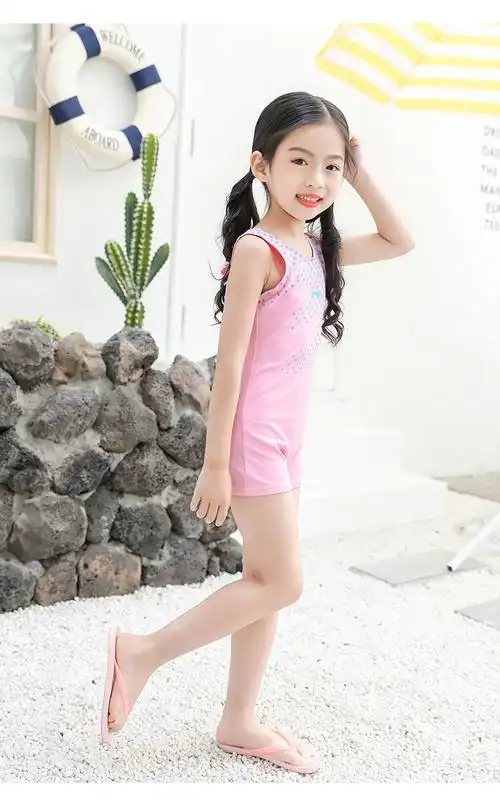 小公主中大童女孩训练游泳衣装备652女童泳衣140高120130cm重2025kg