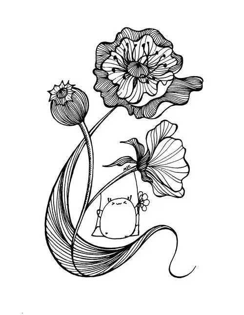 近期线描简笔画小集临摹学习的不错素材建议收藏