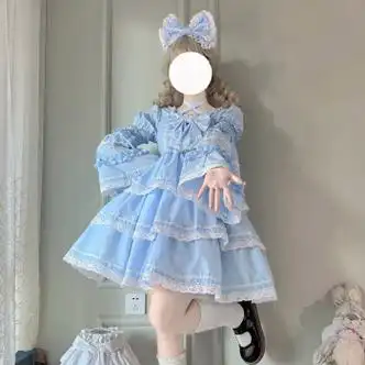 芬格顿fengedun洛丽塔裙子成人公主裙少女春秋夏季长袖lolita甜美可爱