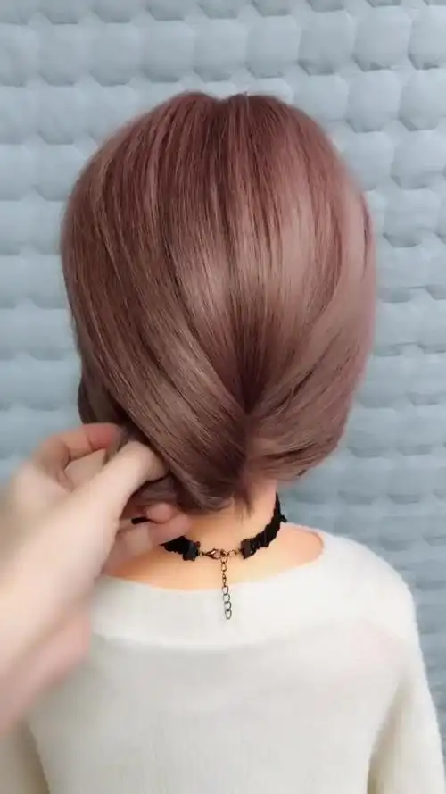 短发尴尬期这样扎短发编发