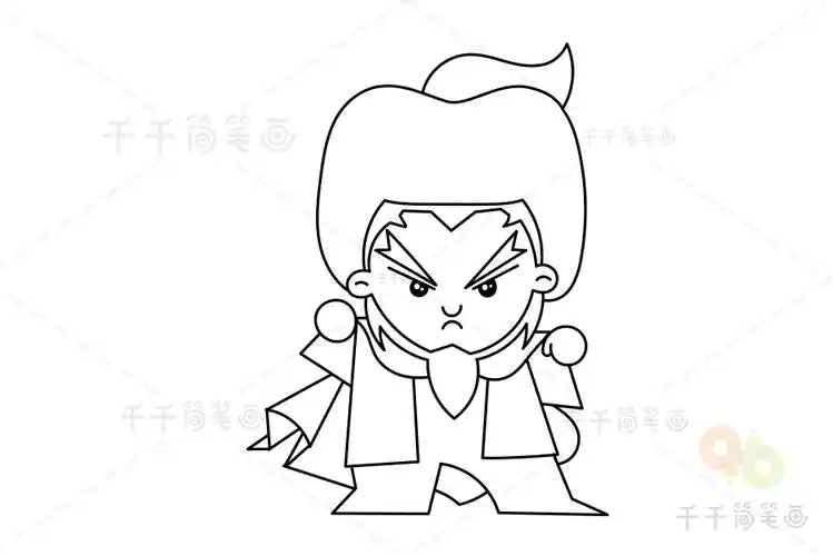 如何画水浒传人物林冲简笔画