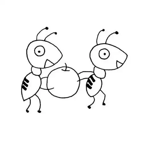 幼儿蚂蚁的简笔画
