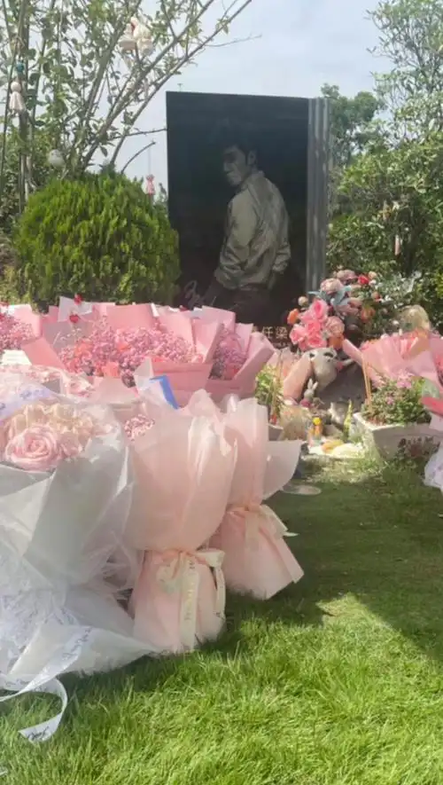 乔任梁的遗照选择的是他参加《加油好男儿》时的照片,画面中的他插兜