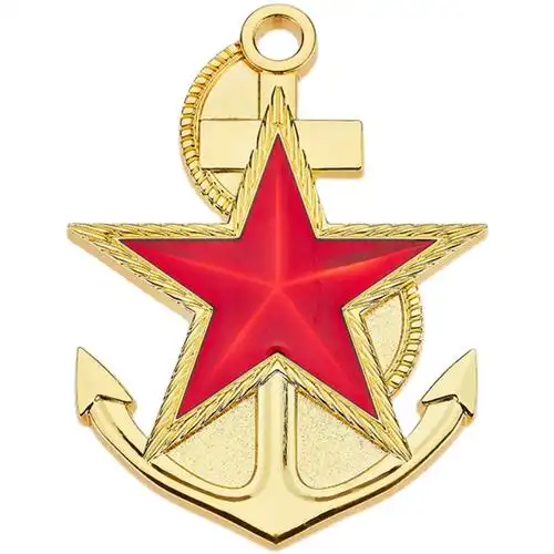 车贴八一老兵海军退伍军人3d立体船锚车标中网汽车装饰贴