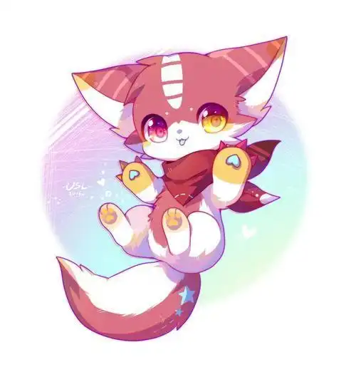 兽设简笔画粉色