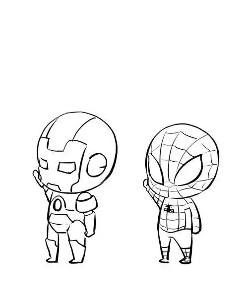 087图库 科技数码 正文 复仇者联盟4所有人物简笔画漫威英雄简笔